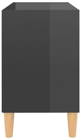 Móvel de TV Larn com 4 Prateleiras de 69 cm - Cinzento Brilhante - Des