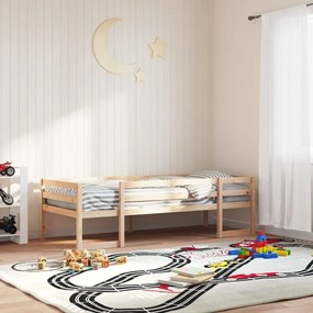 Estrutura de cama infantil 75x190 cm madeira de pinho maciça