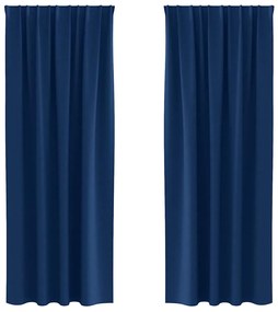Cortinas com cortinas 2 pcs Azul escuro 260 x 140 cm Poliéster