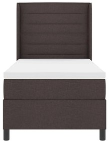 Cama Box com Colchão Marrom Escuro 100x200 cm