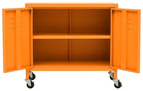 Armário de arrumação aço 60x35x56 cm laranja