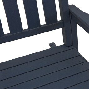 Conjunto de Lounge de Jardim 3 Peças Azul-marinho HDPE