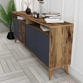 Console Milan – Walnut Anthracite – 180 cm x 78 cm x 35 cm