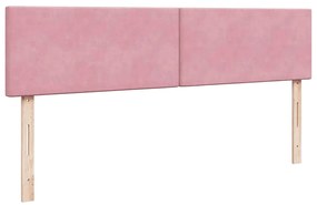Estrutura de cama otomana com colchão 180x200 cm veludo rosa