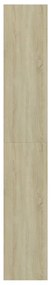 Estante 5 prateleiras 80x30x189cm contraplacado branco/carvalho