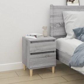 vidaXL Mesa de cabeceira 40x35x50 cm cinzento sonoma