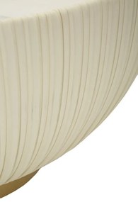 MESA DE CENTRO ELGE Ø 71X38 CM CREME, DOURADO E BRANCO