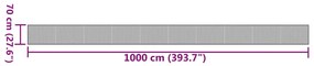 Tapete retangular 70x1000 cm bambu cinzento