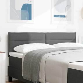 Cabeceira vidaXL Design Linhas Cinza Escuro 140 cm Tecido