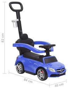 Carro infantil de empurrar Mercedes-Benz C63 azul