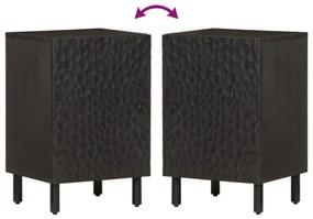 Armário de casa de banho 38x33x58 cm mangueira maciça preto