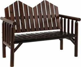 Banco de jardim para 2 pessoas 120 cm x 68 cm x 99 cm com encosto inclinado, assento espaçoso com ripas e apoios de braços, capacidade para 300 kg, ba