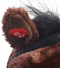 Cavalo de montar em peluche castanho escuro XXL