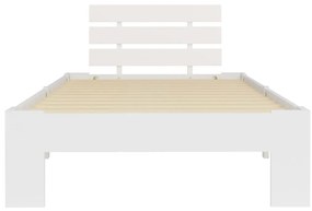 Estrutura de cama 100x200 cm pinho maciço branco