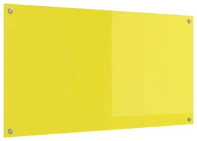 Cozinha Backsplash vidaXL Amarelo 110x60x0,6 cm de Vidro Temperado