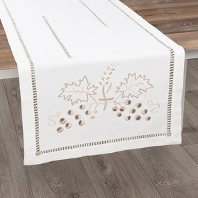50x160 cm - Caminho de mesa linho - Bordados da Lixa