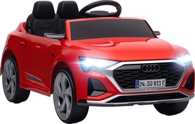 AIYAPLAY Carro Elétrico para Crianças Carro Audi Q8 Etron Sportback Infantil 12V Faróis Buzina e Música 98x49,5x43 cm Vermelho | Aosom Portugal