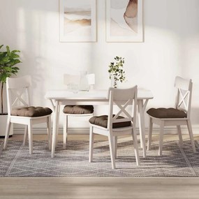 vidaXL Almofadas de Assento 4 pcs Castanho 40 x 40 x 12 cm tecido