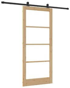 Porta Deslizante vidaXL com Conjunto de Ferragens 'ORKDAL'93x211 cm