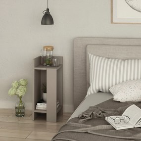 Mesa de Cabeceira Elos Left – Light Mocha – 25x60x27 cm