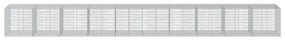 Cesto gabião com cobertura 1000x100x100 cm ferro galvanizado