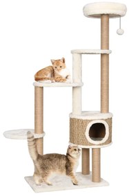 vidaXL Árvore para gatos c/ postes e almofadão 148 cm erva marinha