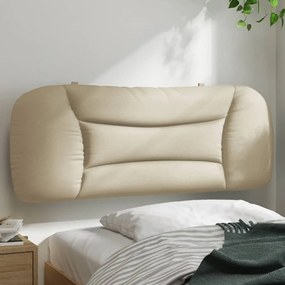 vidaXL Almofadão de cabeceira 100 cm tecido creme