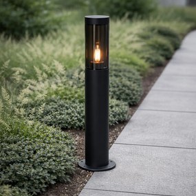 Candeeiro de poste moderno exterior preto 45 cm IP44 - Rox