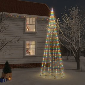 vidaXL Árvore de Natal em cone 732 luzes LED 160x500 cm colorido