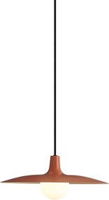 Candeeiro suspenso retro laranja para sistema de calhas monofásico - Slimline Panzi
