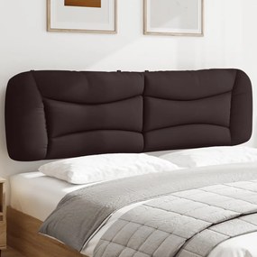 vidaXL Almofadão de cabeceira 180 cm tecido castanho-escuro