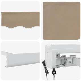 Toldo Retrátil Automático Bege 350x250 cm