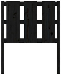 Cabeceira de cama 80,5x4x100 cm madeira de pinho maciça preto