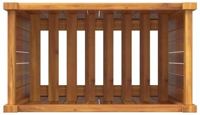 Vaso/floreira de jardim com forro 54x31x75 cm acácia maciça