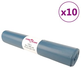 vidaXL Sacos do lixo 100 pcs 120 L azul