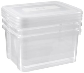 443853 Curver Conjunto de caixas de arrumação Handy 3x25L transparente