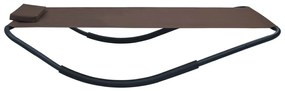 Espreguiçadeira de jardim 200x90 cm aço castanho