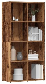 Armário de livros madeira velha 66x30x130 cm madeira trabalhada