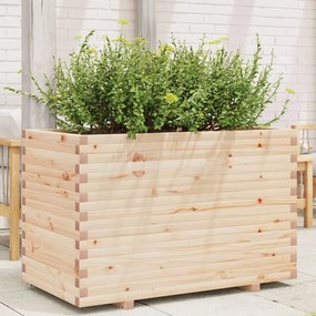 vidaXL Vaso/floreira de jardim 110x60x72 cm madeira de pinho maciça