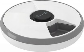 PawHut Alimentador automático, dispensador sem fio com temporizador para até 6 refeições, display LED, pack refrigerante Cinza | Aosom Portugal