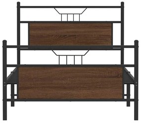 Estrutura cama s/ colchão derivados madeira carvalho castanho