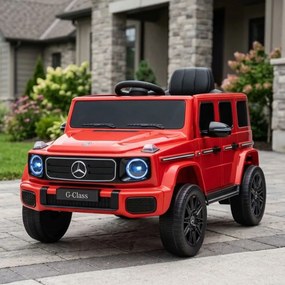 Carro elétrico Crianças 3 a 7 anos Mercedes-Benz 12V G580 Bateria Lìtio, controlo Remoto Vermelho