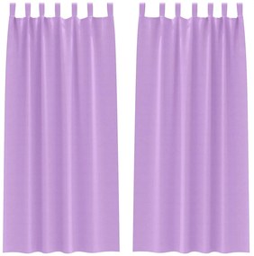 Cortinas com cortinas 2 pcs Roxo 245 x 140 cm Poliéster