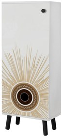 Sapateira Vegas – Branco/Preto – 50x135x38 cm
