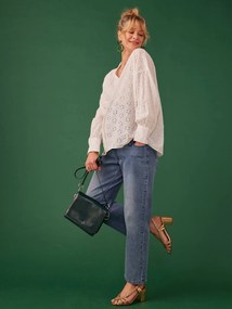 Jeans direitos com faixa, para grávida, Seamless da ENVIE DE FRAISE stone