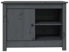Móvel de TV 70x36,5x52 cm madeira de pinho maciça cinza