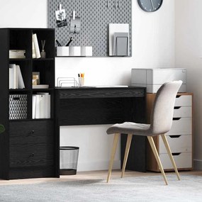 vidaXL Escrivaninha Carvalho preto Madeira engenheirada 90 x 40 x 76 cm