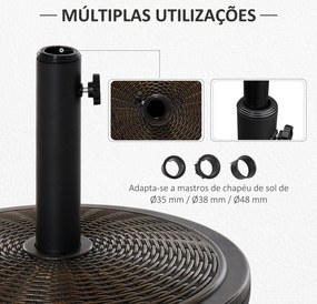 Base para Chapéu de Sol Peso 14 kg Base para Chapéu de Sol de Cimento