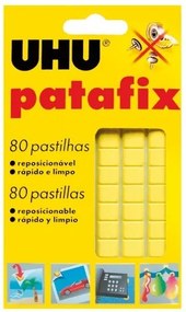 Cola Massa Adesiva 80 Pastilhas Uhu Patafix Amarela - UHU