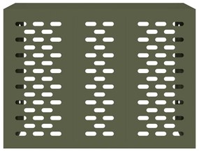 Capa para Ar Condicionado Verde-Azeitona 110x50x80 cm Aço